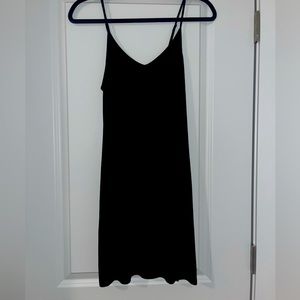 Black slip dress